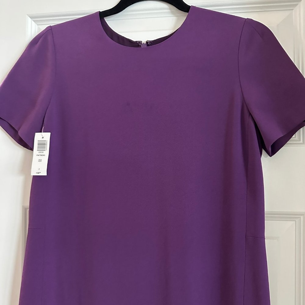Aritzia Babaton Patricio Purple Dress Crepe T-shirt Dress Size 2